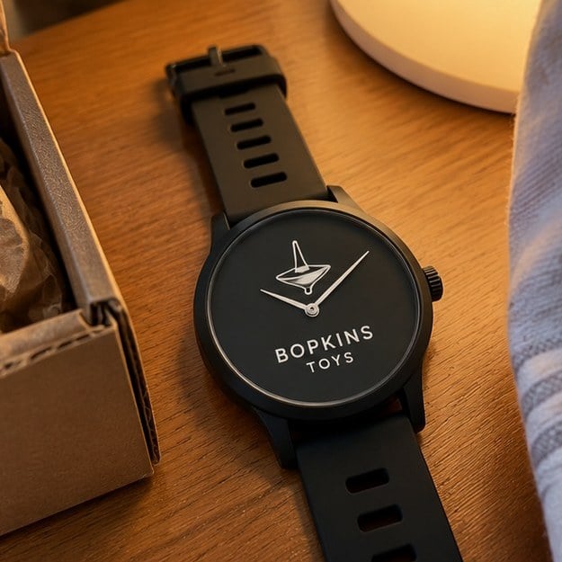 Customer photo of a custom silicone sport watch